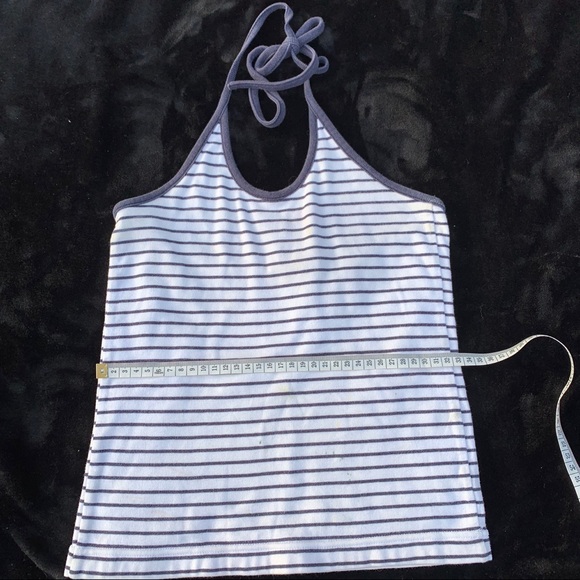 Polo jeans white and blue stripped halter top - Picture 2 of 4